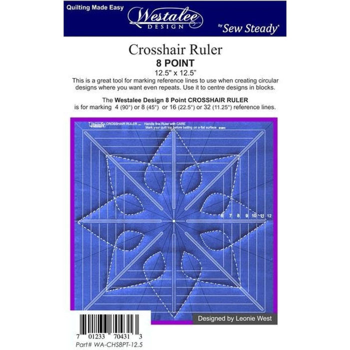 12.5" Crosshair Ruler | 8 Point