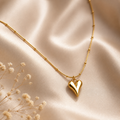 BELARIC 18K gold-plated heart pendant necklace for women - front view