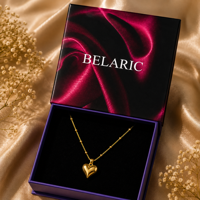 BELARIC jewellery gift packaging for heart pendant necklace
