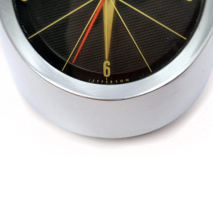 1960s Jefferson 500 Chrome Desk Clock
