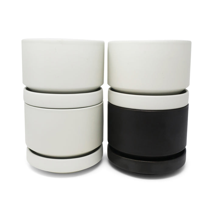 1960s White Modernist Planter by Richard Lindh for Arabia Finland