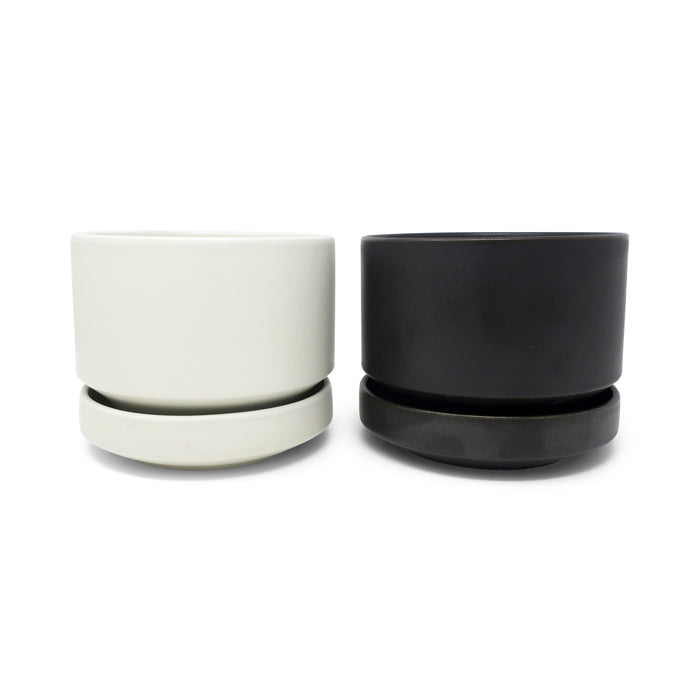 1960s White Modernist Planter by Richard Lindh for Arabia Finland