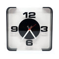 1970s Black Lucite Wall Clock by Empire Art