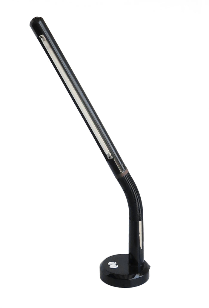 1970s Black Tube Desk Lamp