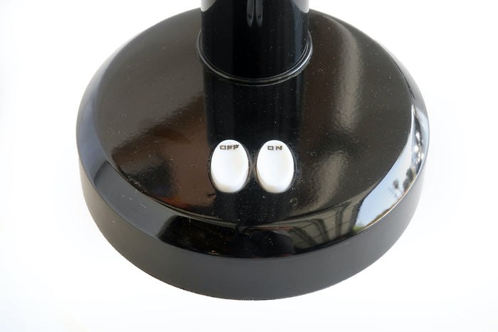 1970s Black Tube Desk Lamp