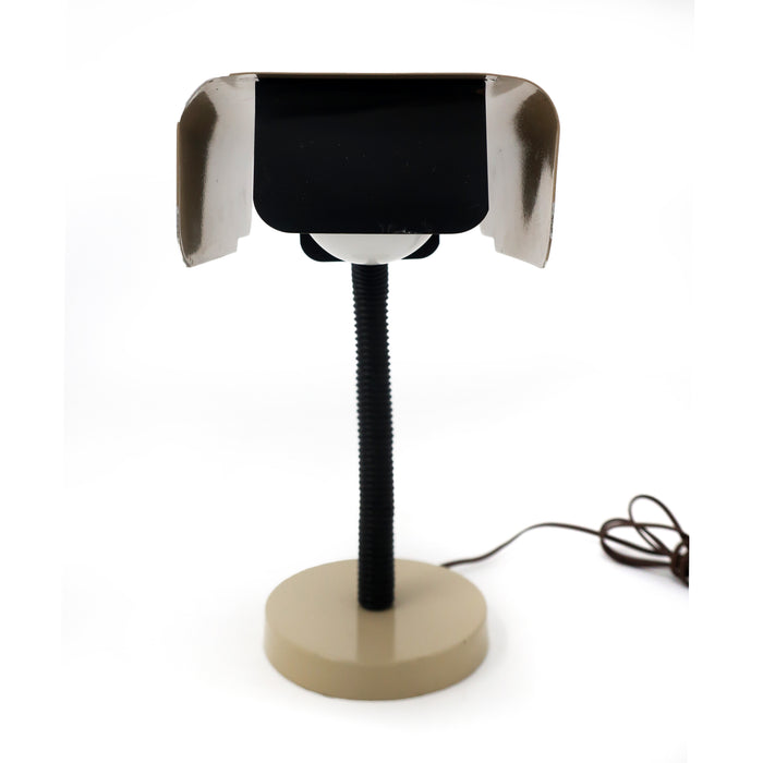 1970s Brown Metal Desk Lamp