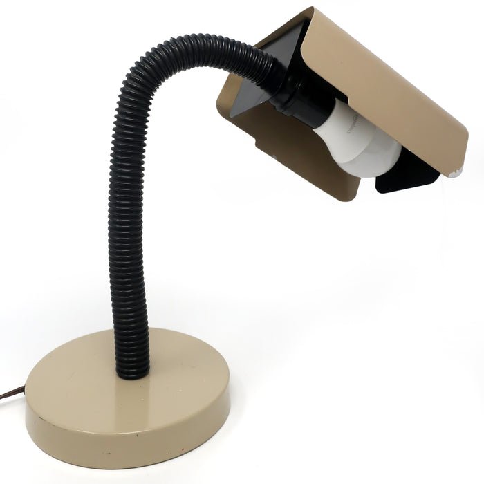 1970s Brown Metal Desk Lamp