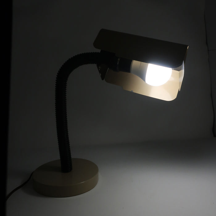 1970s Brown Metal Desk Lamp