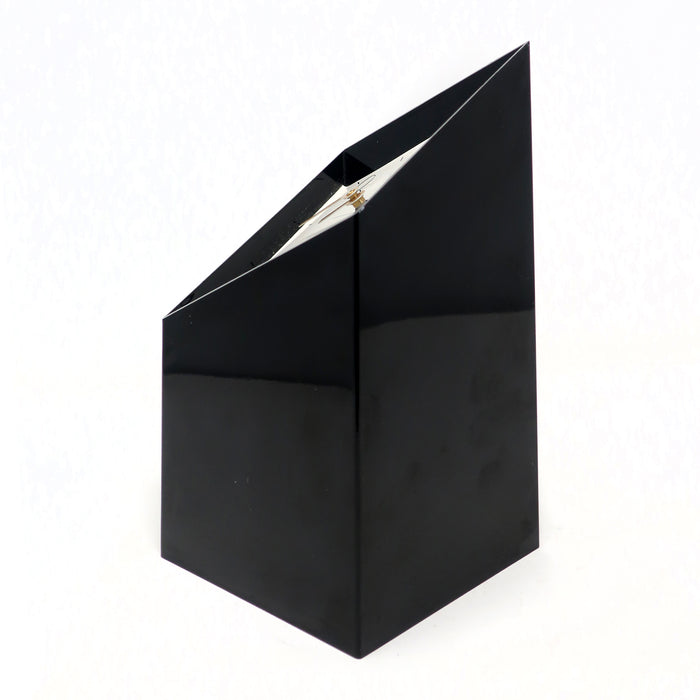 1970s Japanese Black Lucite Clock by Grace
