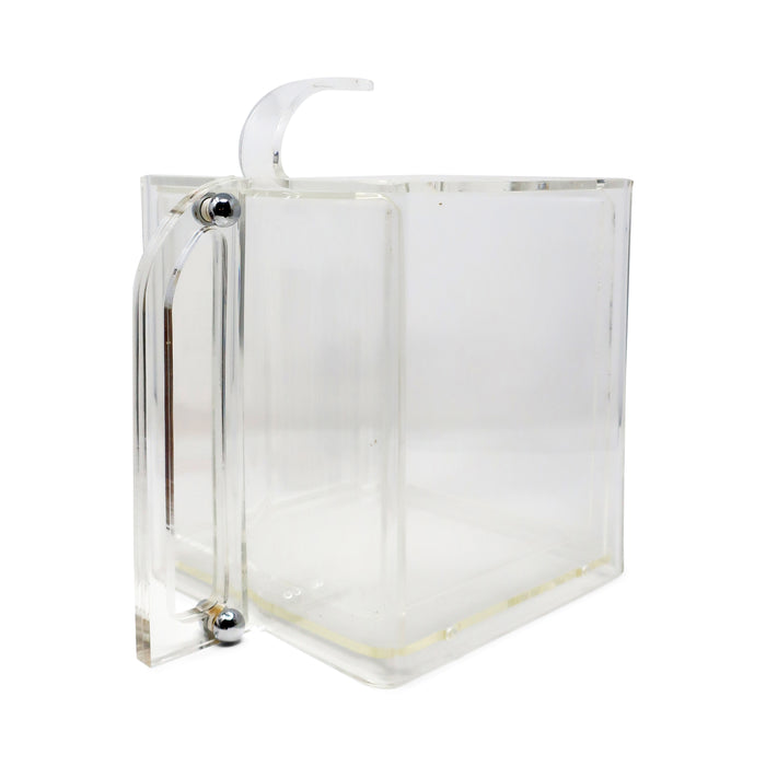 1970s Lucite and Chrome Ice Bucket