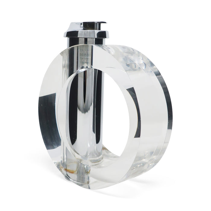 1970s Lucite and Chrome Table Lighter by Felice Antonio Botta