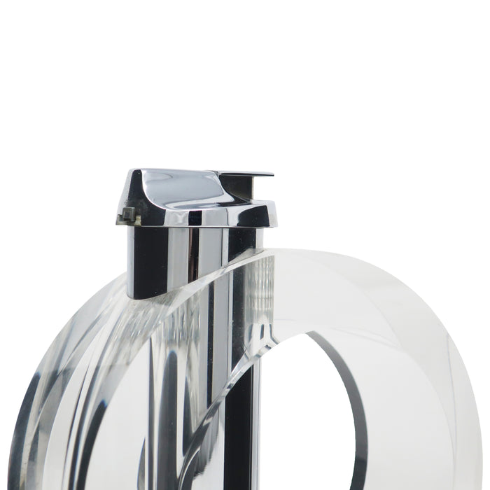 1970s Lucite and Chrome Table Lighter by Felice Antonio Botta