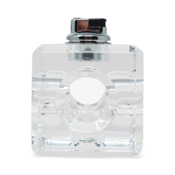 1970s Lucite and Chrome Table Lighter by Peter Alan