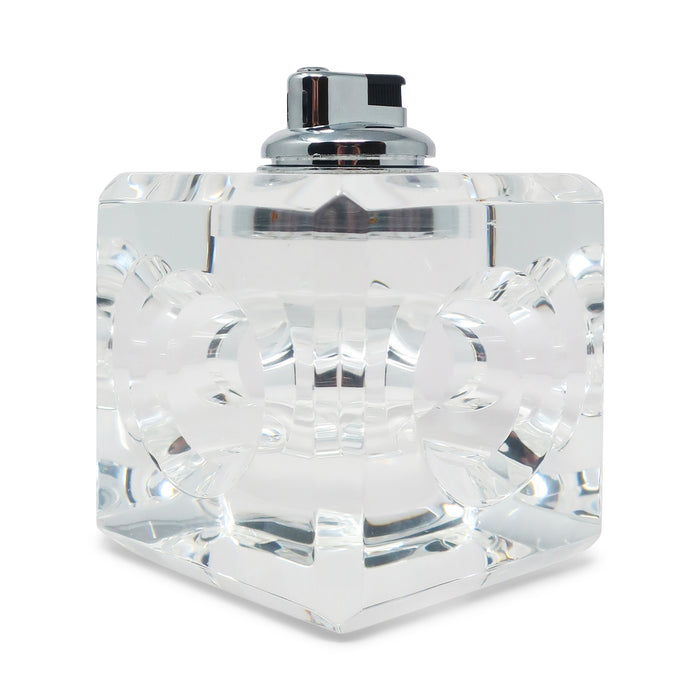 1970s Lucite and Chrome Table Lighter by Peter Alan