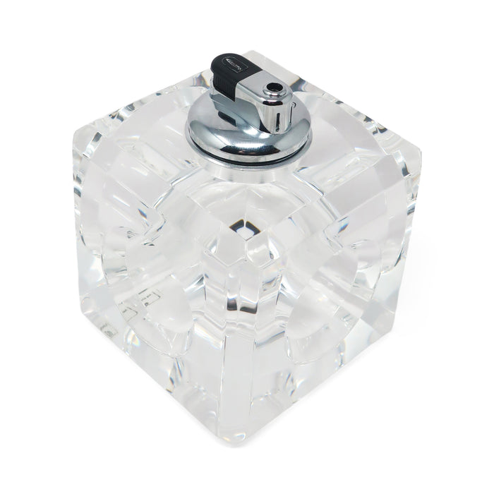 1970s Lucite and Chrome Table Lighter by Peter Alan