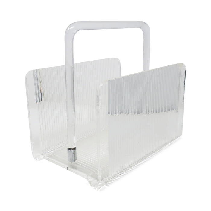 1970s Lucite Magazine Rack