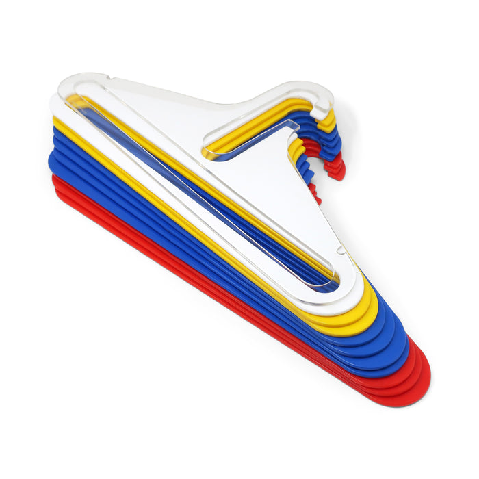1970s Multicolored Plastic Clothes Hangers - Set of 11