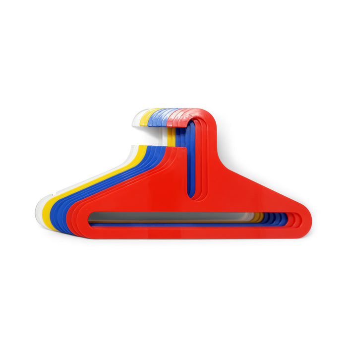 1970s Multicolored Plastic Clothes Hangers - Set of 11