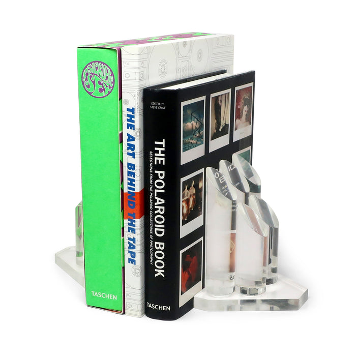 1970s Pair of Stacked Lucite Bookends