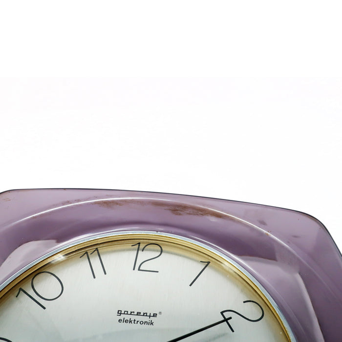 1970s Space Age Lucite Wall Clock by Gorenje