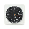 1970s White and Black Wall Clock by Kienzle