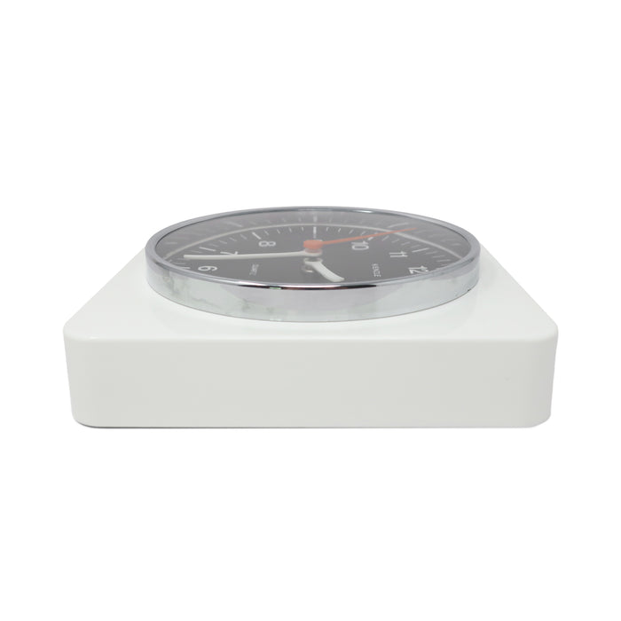 1970s White and Black Wall Clock by Kienzle