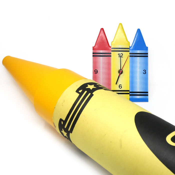 1980s Crayon Wall Clock by Small World Greetings