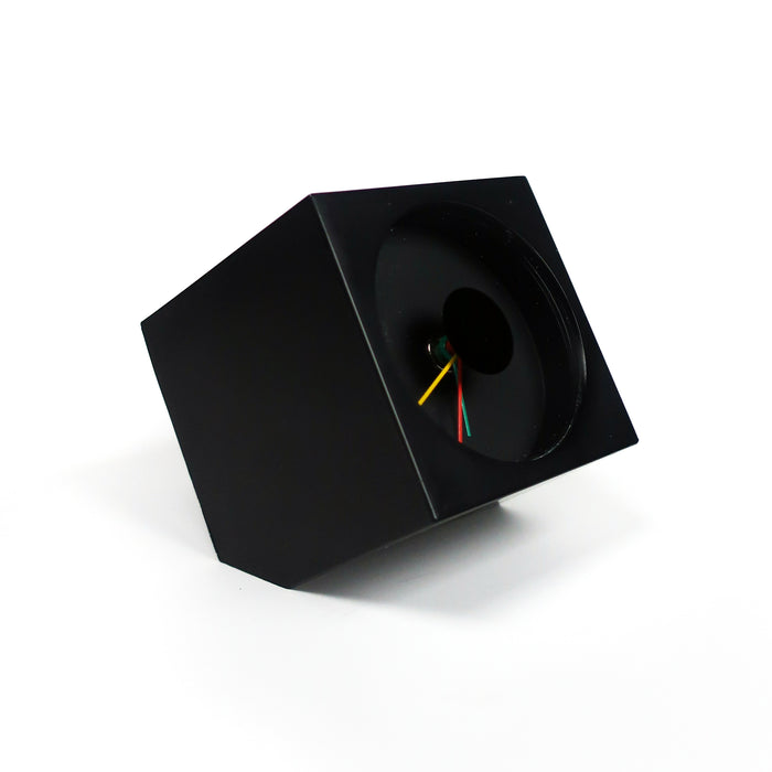1980s Postmodern Black Canetti Desk Clock