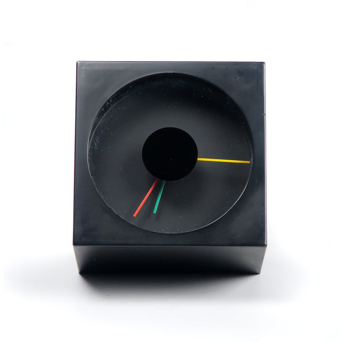 1980s Postmodern Black Canetti Desk Clock
