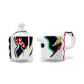 1980s Postmodern Kato Kogei Fujimori Carnival Creamer & Sugar Set