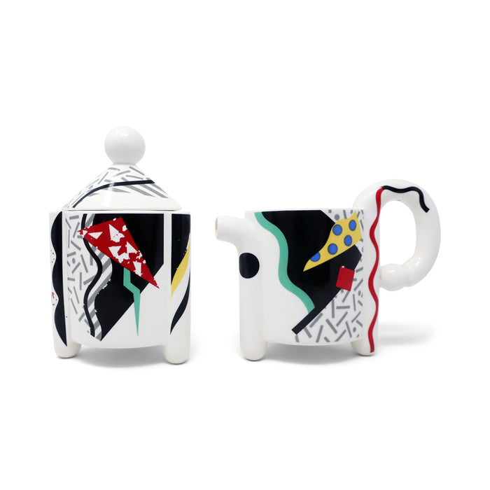 1980s Postmodern Kato Kogei Fujimori Carnival Creamer & Sugar Set