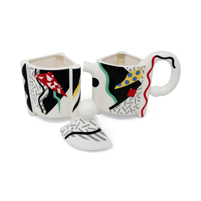 1980s Postmodern Kato Kogei Fujimori Carnival Creamer & Sugar Set