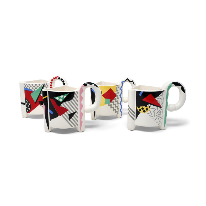 1980s Postmodern Kato Kogei Fujimori Carnival Mug and Plate Set