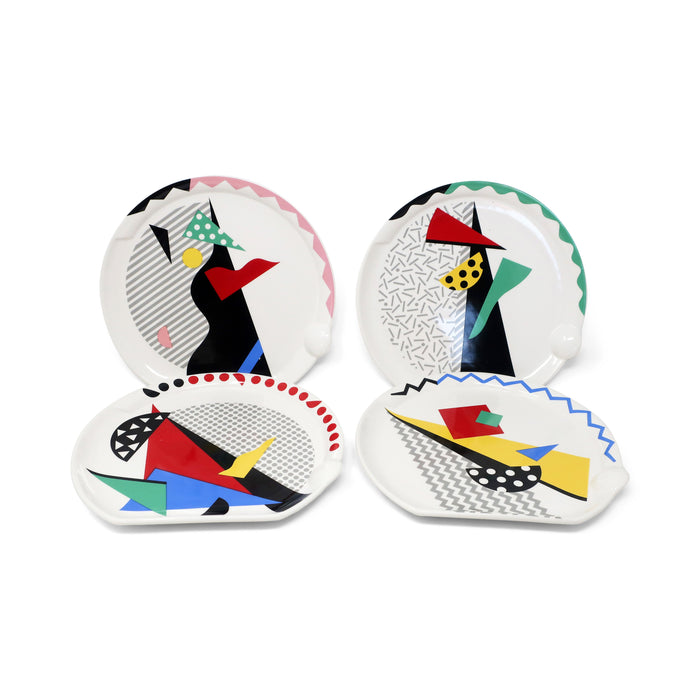 1980s Postmodern Kato Kogei Fujimori Carnival Mug and Plate Set