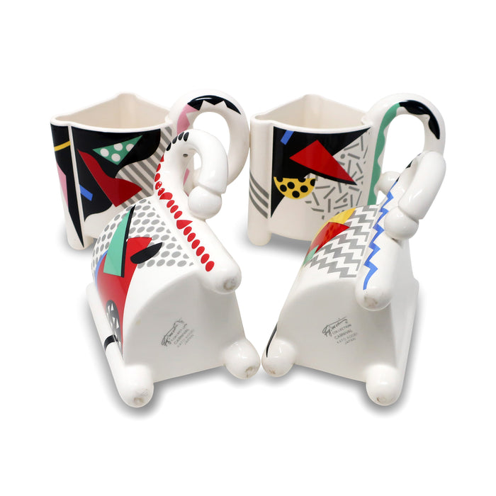 1980s Postmodern Kato Kogei Fujimori Carnival Mug and Plate Set