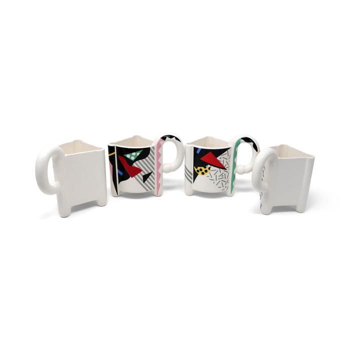 1980s Postmodern Kato Kogei Fujimori Carnival Mug and Plate Set