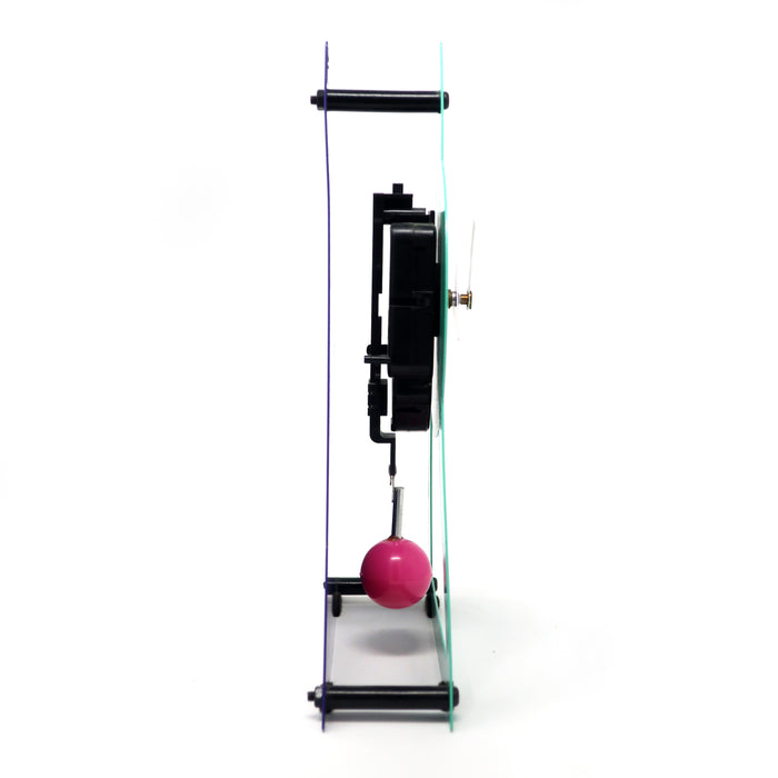 1980s Postmodern Multi-Colored Clock