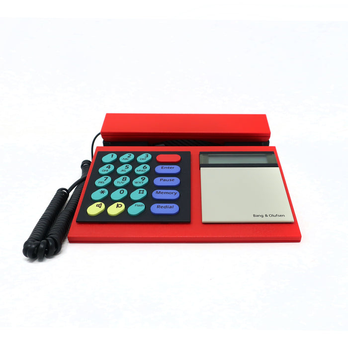 1980s Red Bang & Olufsen Beocom 2000 Phone