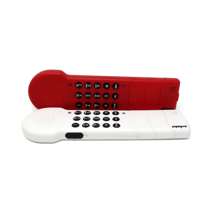 1980s Red Swisstel Postmodern Bendable Telephone