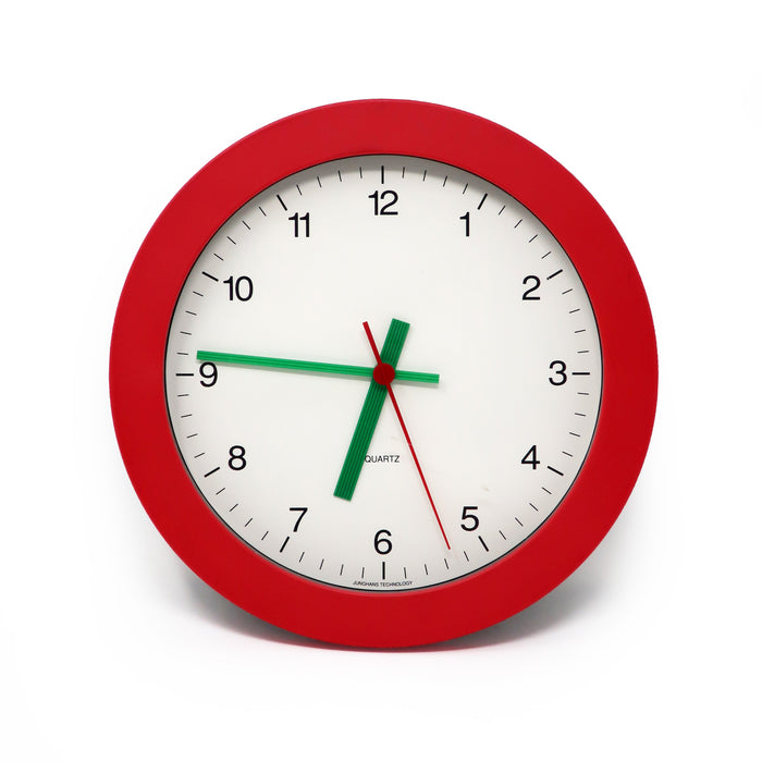 1980s Red, White and Green Wall Clock by Junghans