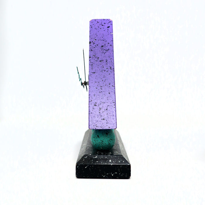 1980s Triangular Splatter Paint Desk Clock