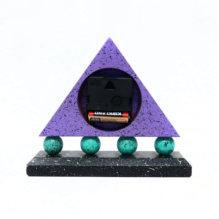 1980s Triangular Splatter Paint Desk Clock