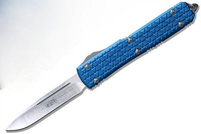 2016 Microtech Ultratech S/E OTF Blue (3.4" Satin) 121-4BL - GearBarrel.com