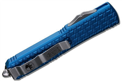 2016 Microtech Ultratech S/E OTF Blue (3.4" Satin) 121-4BL - GearBarrel.com