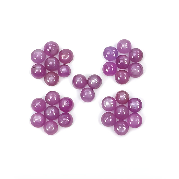 pink sapphire round cabochon