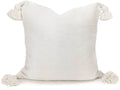 24’’ x White Pom Euro Sham Pillow Cover - Moroccan Corridor®