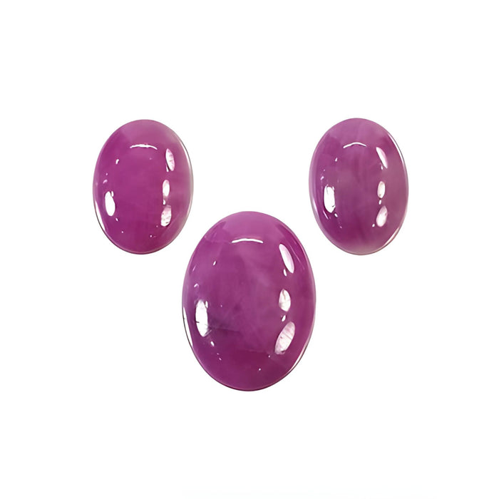 pink sapphire oval cabochon