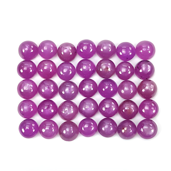 pink sapphire round shape cabochon