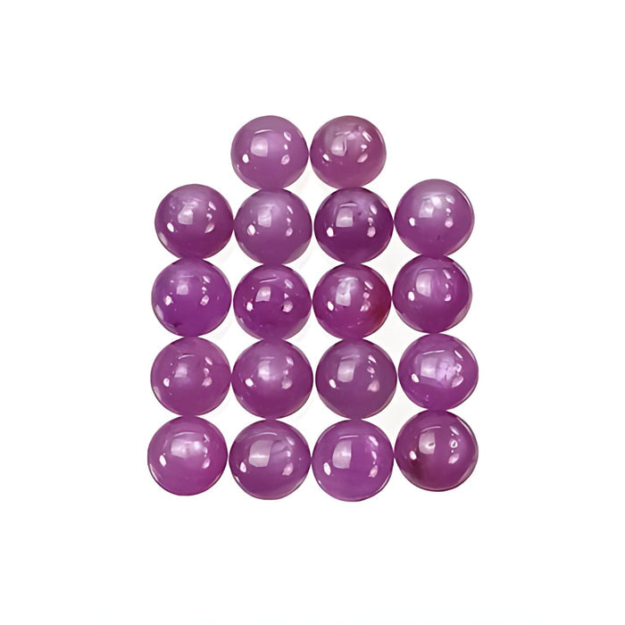 pink sapphire round shape cabochon