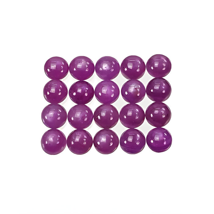 pink sapphire round shape cabochon